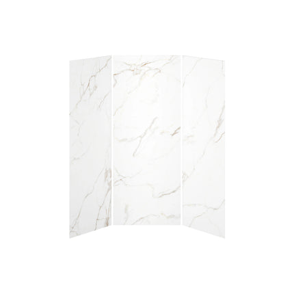 Kalia 36x36x36 Gold Minerals #510   36x36 3-Panel Shower Wall Kit for Alcove Installation - Gold Minerals #510 Gloss WA2009-510-001 - Plumbing Market