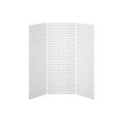 Kalia 36x36x36 Tiles #700 36x36 3-Panel Shower Wall Kit for Alcove Installation - Tiles #700 Gloss WA2009-700-001 - Plumbing Market
