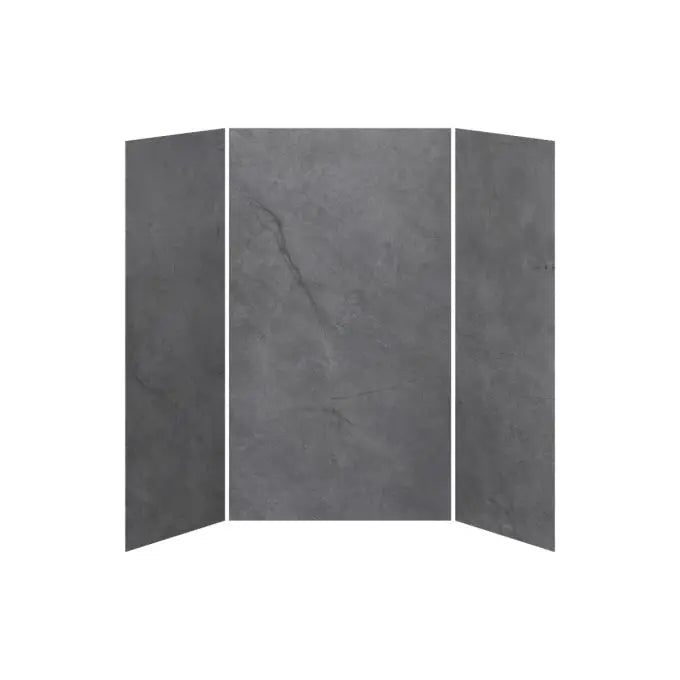 Kalia 36x48x36 Concrete #210  48x36 3-Panel Shower Wall Kit for Alcove Installation - Concrete #210 Matte WA2010-210-002 - Plumbing Market