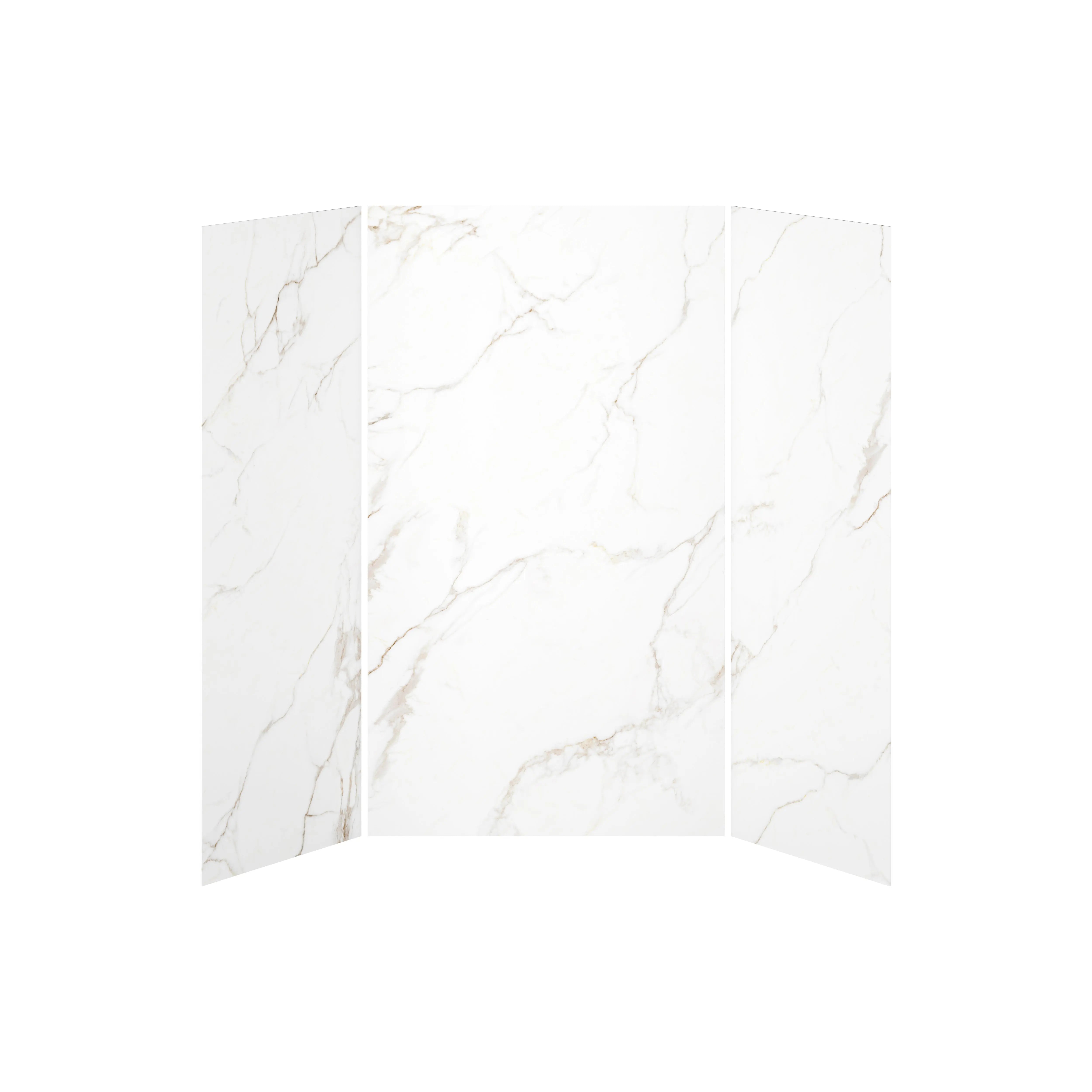 Kalia 36x48x36 Gold Minerals #510   48x36 3-Panel Shower Wall Kit for Alcove Installation - Gold Minerals #510 Gloss WA2010-510-001 - Plumbing Market