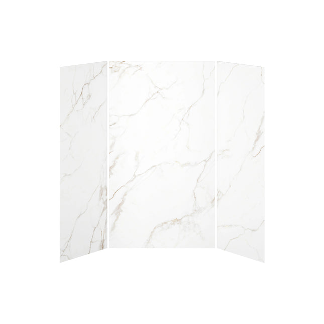 Kalia 36x48x36 Gold Minerals #510   48x36 3-Panel Shower Wall Kit for Alcove Installation - Gold Minerals #510 Gloss WA2010-510-001 - Plumbing Market