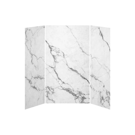 Kalia 36x48x36 Minerals #500  48x36 3-Panel Shower Wall Kit for Alcove Installation - Minerals #500 Gloss WA2010-500-001 - Plumbing Market
