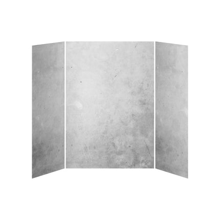 Kalia 36x60x36 Concrete #200  60x36 3-Panel Shower Wall Kit for Alcove Installation - Concrete #200 Gloss WA2011-200-001 - Plumbing Market