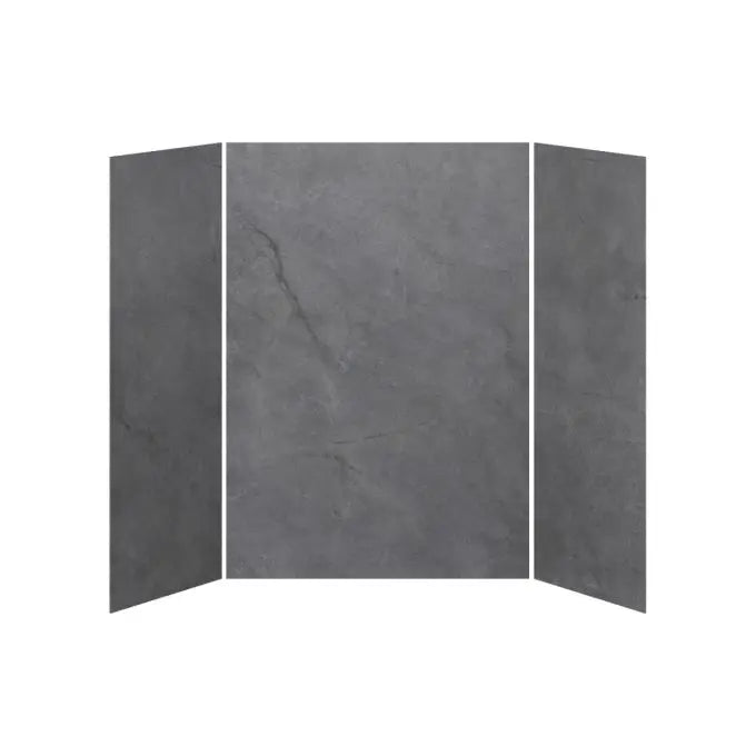 Kalia 36x60x36 Concrete #210  60x36 3-Panel Shower Wall Kit for Alcove Installation - Concrete #210 Matte WA2011-210-002 - Plumbing Market