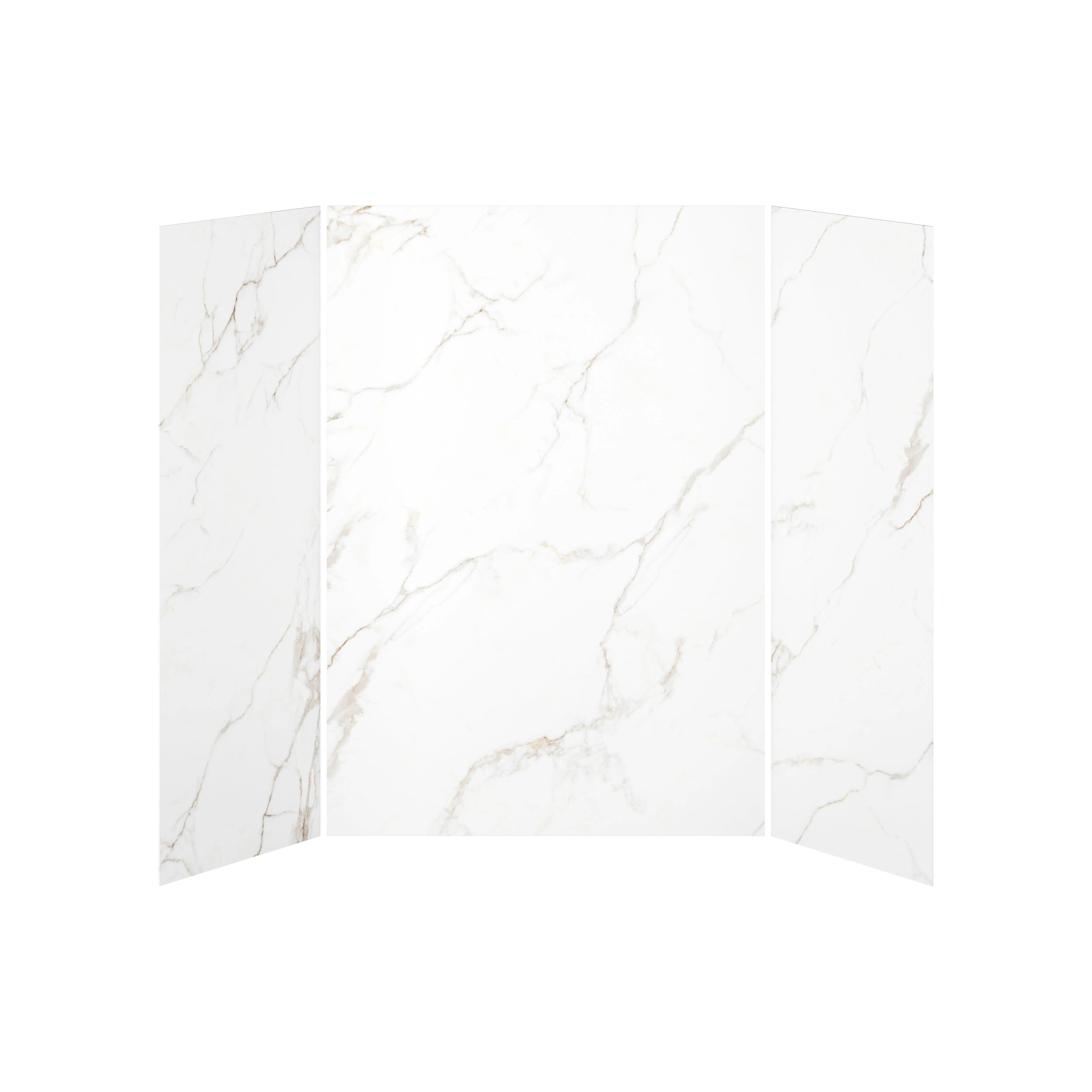 Kalia 36x60x36 Gold Minerals #510   60x36 3-Panel Shower Wall Kit for Alcove Installation - Gold Minerals #510 Gloss WA2011-510-001 - Plumbing Market