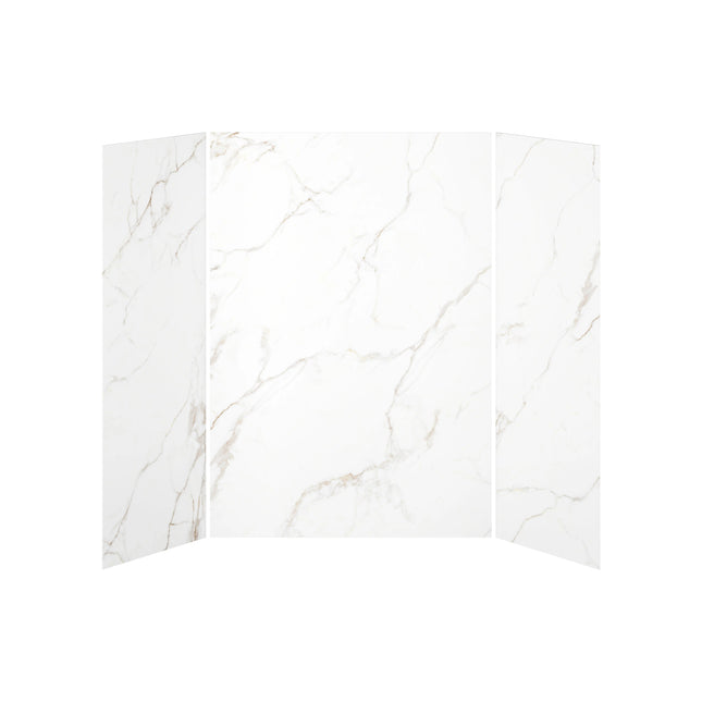 Kalia 36x60x36 Gold Minerals #510   60x36 3-Panel Shower Wall Kit for Alcove Installation - Gold Minerals #510 Gloss WA2011-510-001 - Plumbing Market