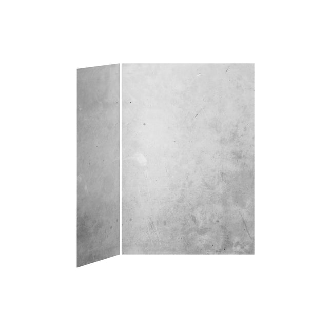 Kalia 60x32 Concrete #200 60x32 2-Panel Shower Wall Kit for Corner Installation - Concrete #200 Gloss WA2005-200-001 - Plumbing Market
