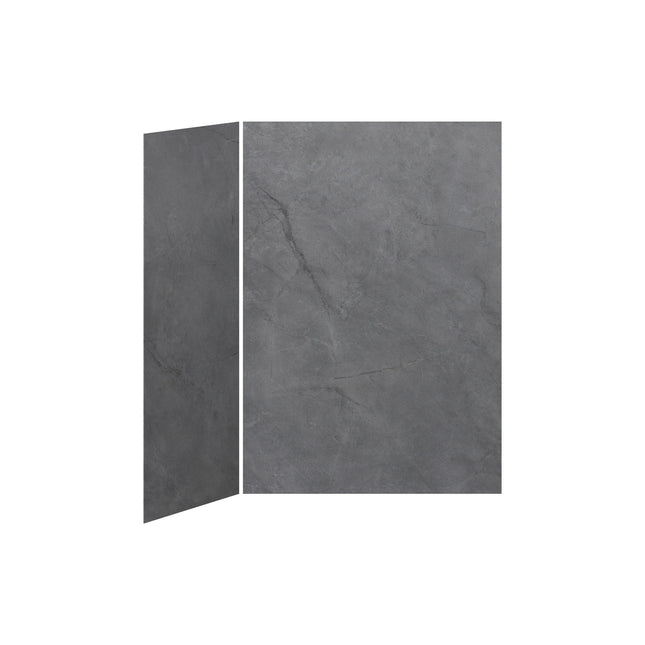Kalia 60x32 Concrete #210 60x32 2-Panel Shower Wall Kit for Corner Installation - Concrete #210 Matte WA2005-210-002 - Plumbing Market