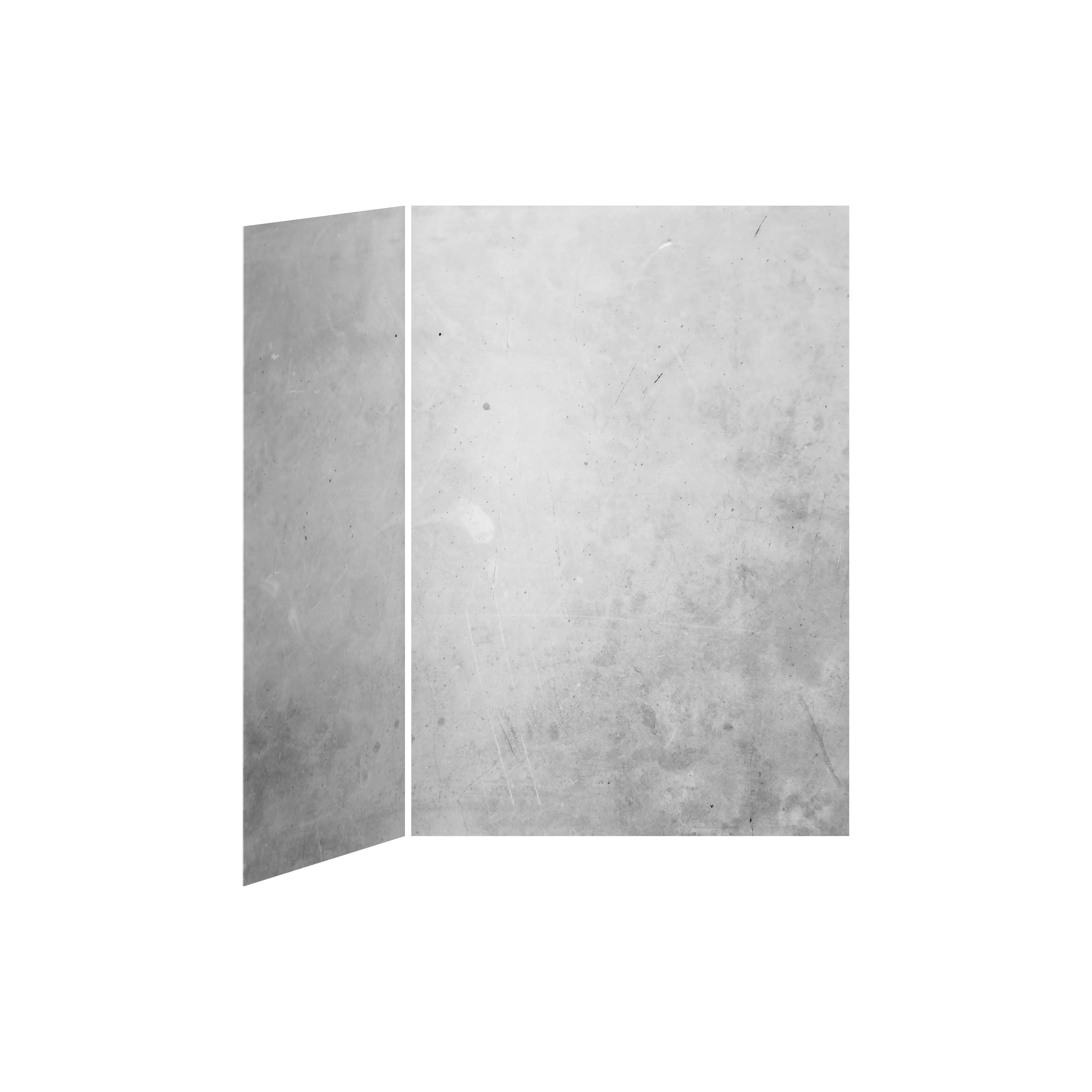 Kalia 60x36 Concrete #200 60x36 2-Panel Shower Wall Kit for Corner Installation - Concrete #200 Gloss WA2008-200-001 - Plumbing Market