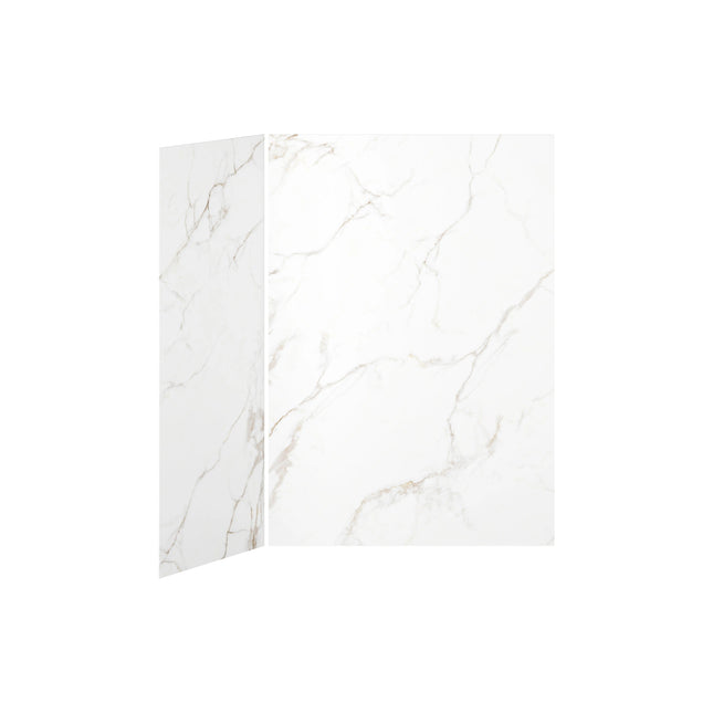 Kalia 60x36 Gold Minerals #51060x36 2-Panel Shower Wall Kit for Corner Installation - Gold Minerals #510 Gloss WA2008-510-001 - Plumbing Market