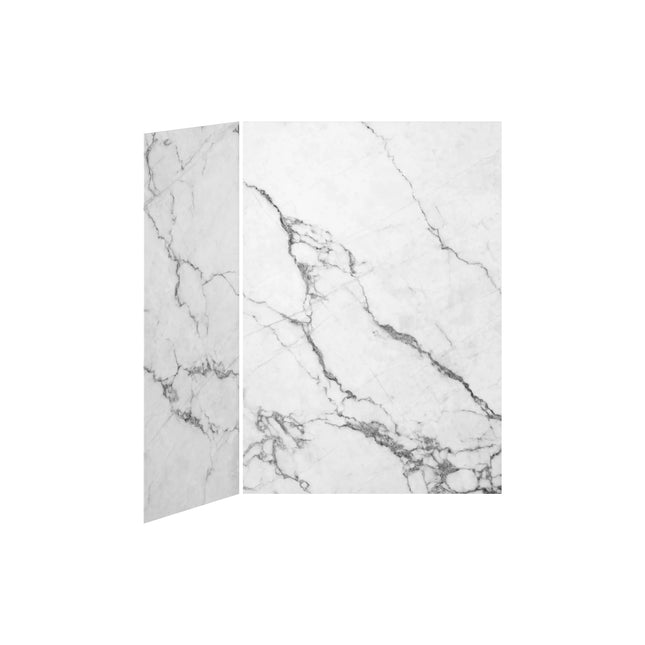 Kalia 60x36 Minerals #500 60x36 2-Panel Shower Wall Kit for Corner Installation - Minerals #500 Gloss WA2008-500-001 - Plumbing Market