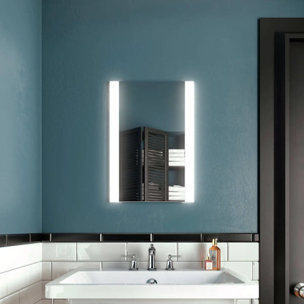 Kalia ACCENTRect. LED Lighting Mirror 18 x 26 With Vertical Frosted Acrylic Strips and 2-Tones Touch Switch MR1460-500-001 - Plumbing Market