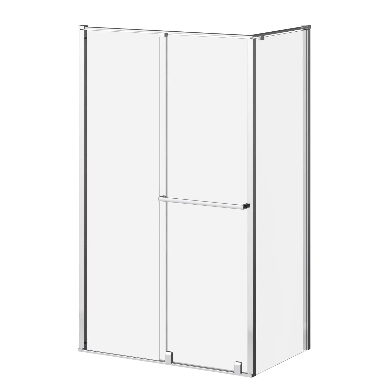 Kalia BALANCIA 32''x79'' Duraclean Glass Return Panel for Corner Installation (Reversible) Bright Chrome DR1855-115-003 - Plumbing Market