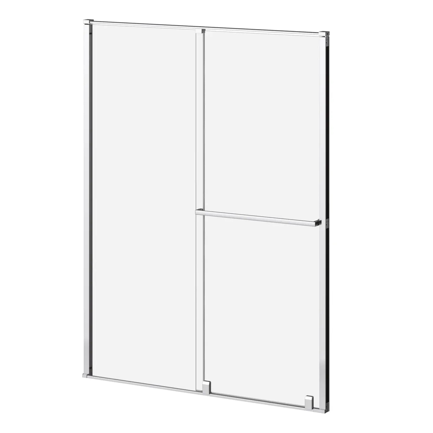 Kalia BALANCIA (Box 2 of 2)60''x79'' Sliding Shower Door Duraclean Glass - Mobile Panel for Alcove Installation (Reversible) Bright Chrome DR1854-115-003 - Plumbing Market