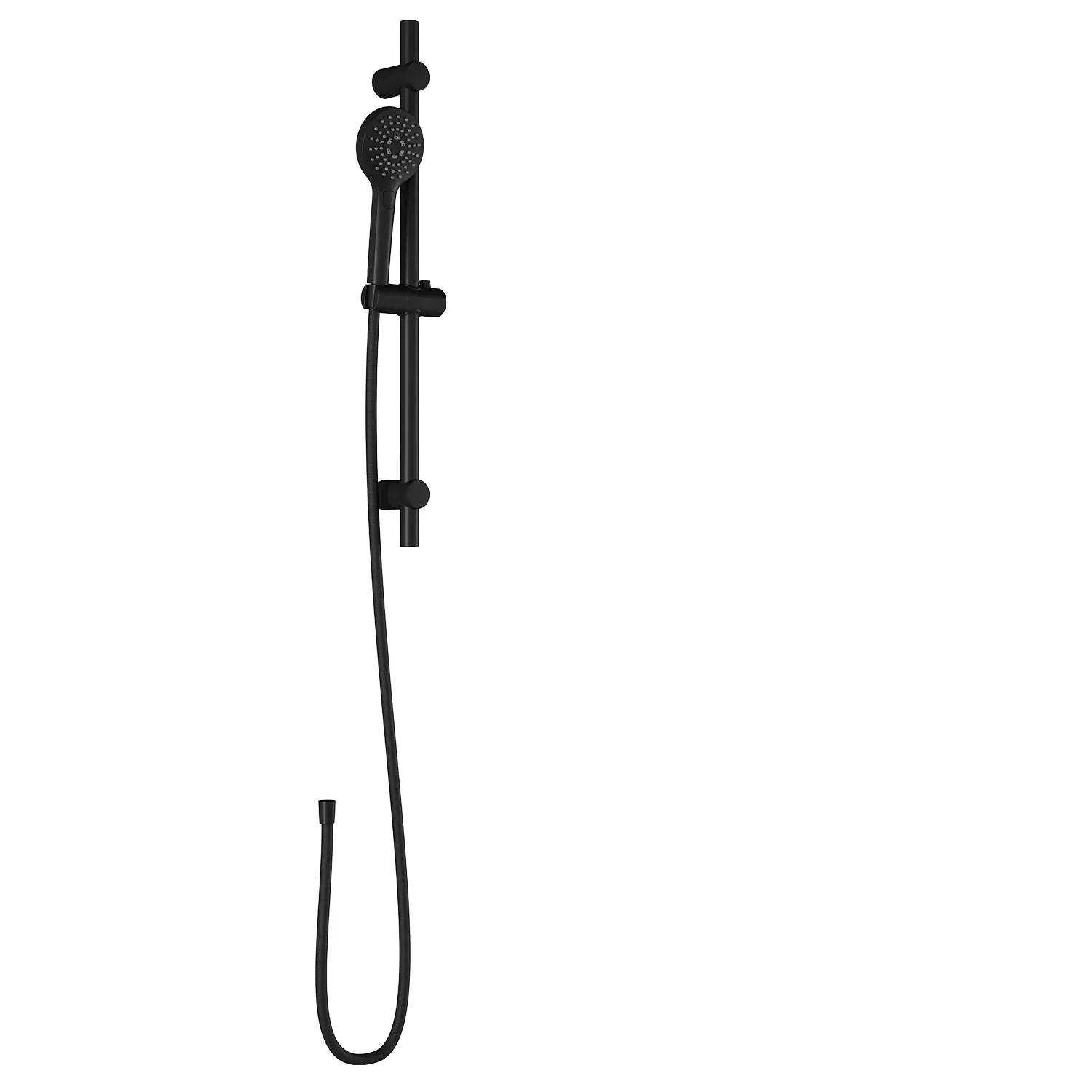 Kalia BASICO   2-Jet Handshower, Wallbar and 60'' Flexible Metal Hose Assembly Matte Black BF1760-160 - Plumbing Market