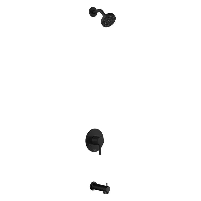 Kalia BASICO PB3 (Valve Not Included) : Pressure Balance Shower System Matte Black BF2083-160 - Plumbing Market