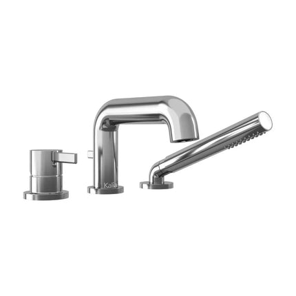 Kalia Basico 3 Piece Deck Mount Tub Filler with Handshower - Plumbing Market