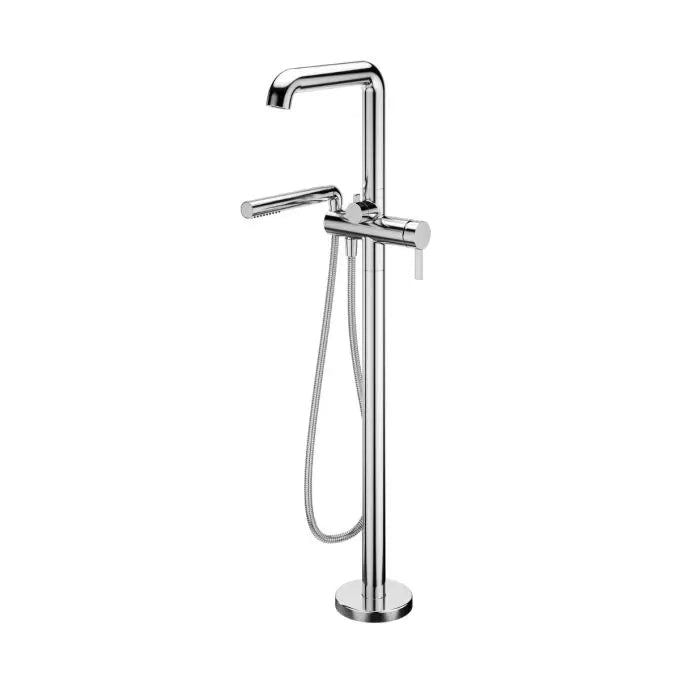 Kalia Basico Free Standing Bathtub Tub Filler With Hand Shower Trim - Plumbing Market