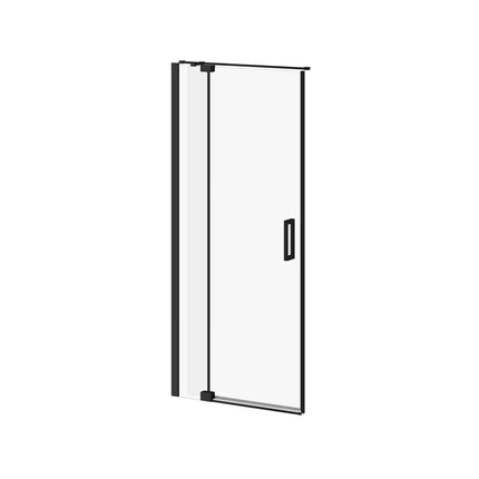 Kalia DISTINK 36''x77'' 2-Panel Pivot Shower Door for Alcove Inst. (Reversible) Matte Black Clear Duraclean Glass DR1738-160-003 - Plumbing Market