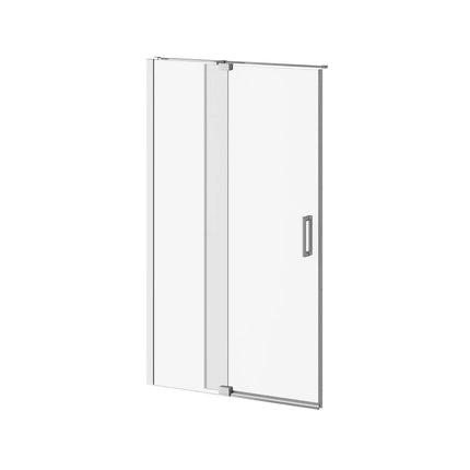Kalia DISTINK 48''x77'' 2-Panel Pivot Shower Door for Alcove Inst. (Reversible) Chrome Clear Duraclean Glass DR1740-110-003 - Plumbing Market