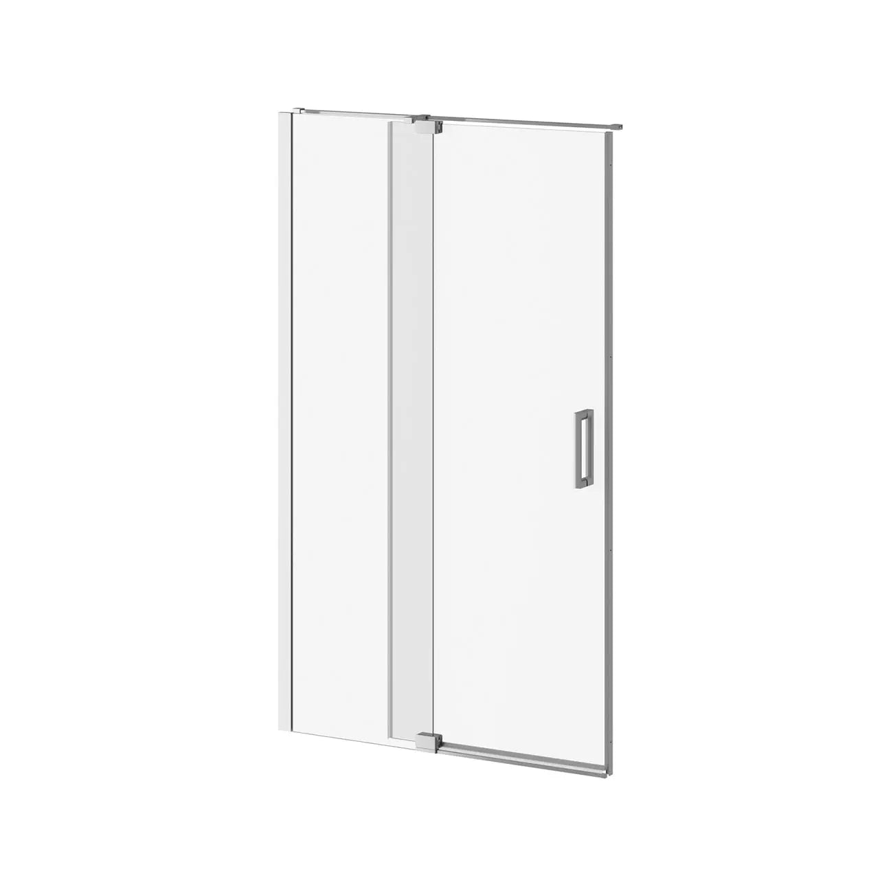 Kalia DISTINK 48''x77'' 2-Panel Pivot Shower Door for Alcove Inst. (Reversible) Chrome Clear Duraclean Glass DR1740-110-003 - Plumbing Market