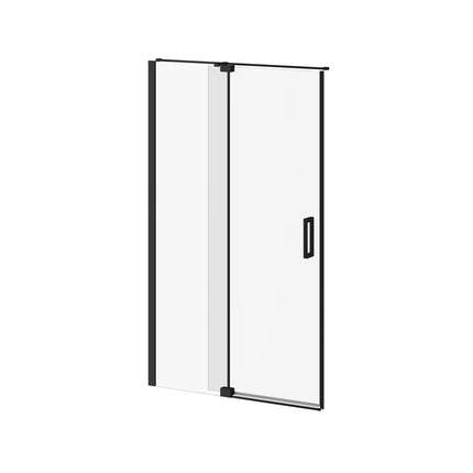 Kalia DISTINK 48''x77'' 2-Panel Pivot Shower Door for Alcove Inst. (Reversible) Matte Black Clear Duraclean Glass DR1740-160-003 - Plumbing Market