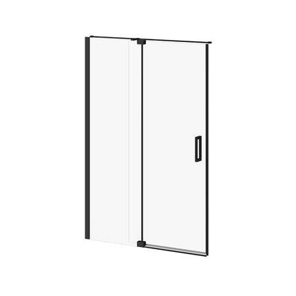 Kalia DISTINK 54''x77'' 2-Panel Pivot Shower Door for Alcove Inst. (Reversible) Matte Black Clear Duraclean Glass DR1741-160-003 - Plumbing Market