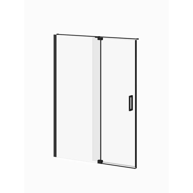 Kalia DISTINK 60''x77'' 2-Panel Pivot Shower Door for Alcove Inst. (Reversible) Matte Black Clear Duraclean Glass DR1742-160-003 - Plumbing Market