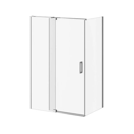 Kalia DISTINK (Box 1 of 2) 54''x77'' 2-Panel Pivot Shower Door for Corner Inst. (Reversible) Chrome Clear Duraclean Glass DR1746-110-003 - Plumbing Market