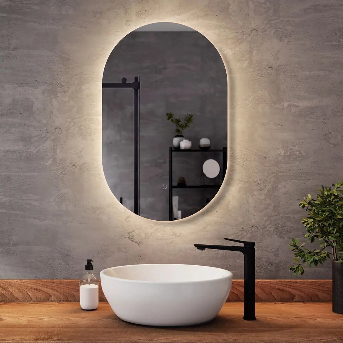 Kalia Eclipse 20 x 32 Inch LED Backlit Bathroom Mirror - Plumbing Market