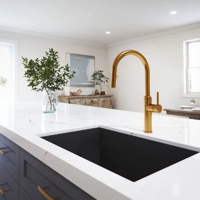 Kalia Enora Diver Single Handle Kitchen Faucet Pull Down Dual Spray - Plumbing Market