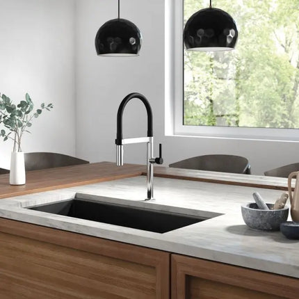 Kalia Exki Diver Single Handle Kitchen Faucet Pull Down Dual Spray - Plumbing Market