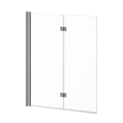 Kalia FLIP 90°2-panel Frameless Pivot Bath shield 46''' x 56'' Chrome Clear Glass DR1450-110-000 - Plumbing Market
