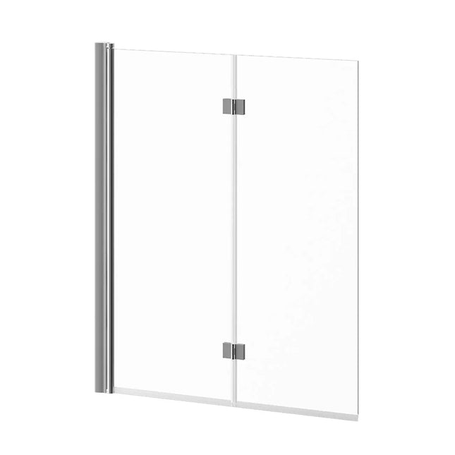 Kalia FLIP 90°2-panel Frameless Pivot Bath shield 46''' x 56'' Chrome Clear Glass DR1450-110-000 - Plumbing Market
