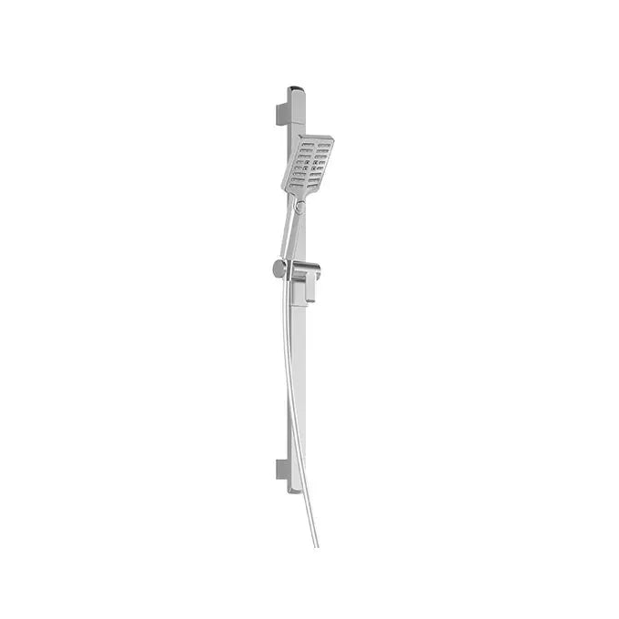 Kalia GRAFIK PREMIA 2-Jet Rectangular Handshower, Wallbar and 60'' Flexible and Soft PVC Hose Assembly Chrome BF1407-110 - Plumbing Market