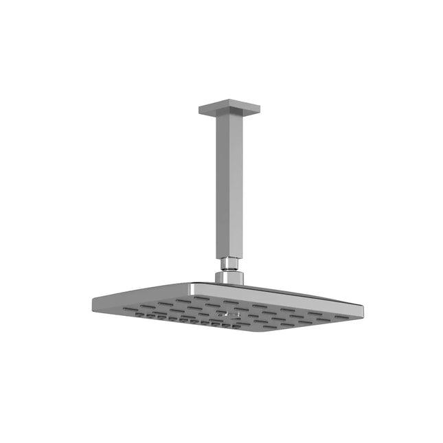 Kalia GRAFIK PREMIA 200mm x 320mm (7 ⅞'' x 12 ½'') Rectangular Rainhead and 203mm (8'') Vertical Ceiling Arm Chrome BF1398-110 - Plumbing Market