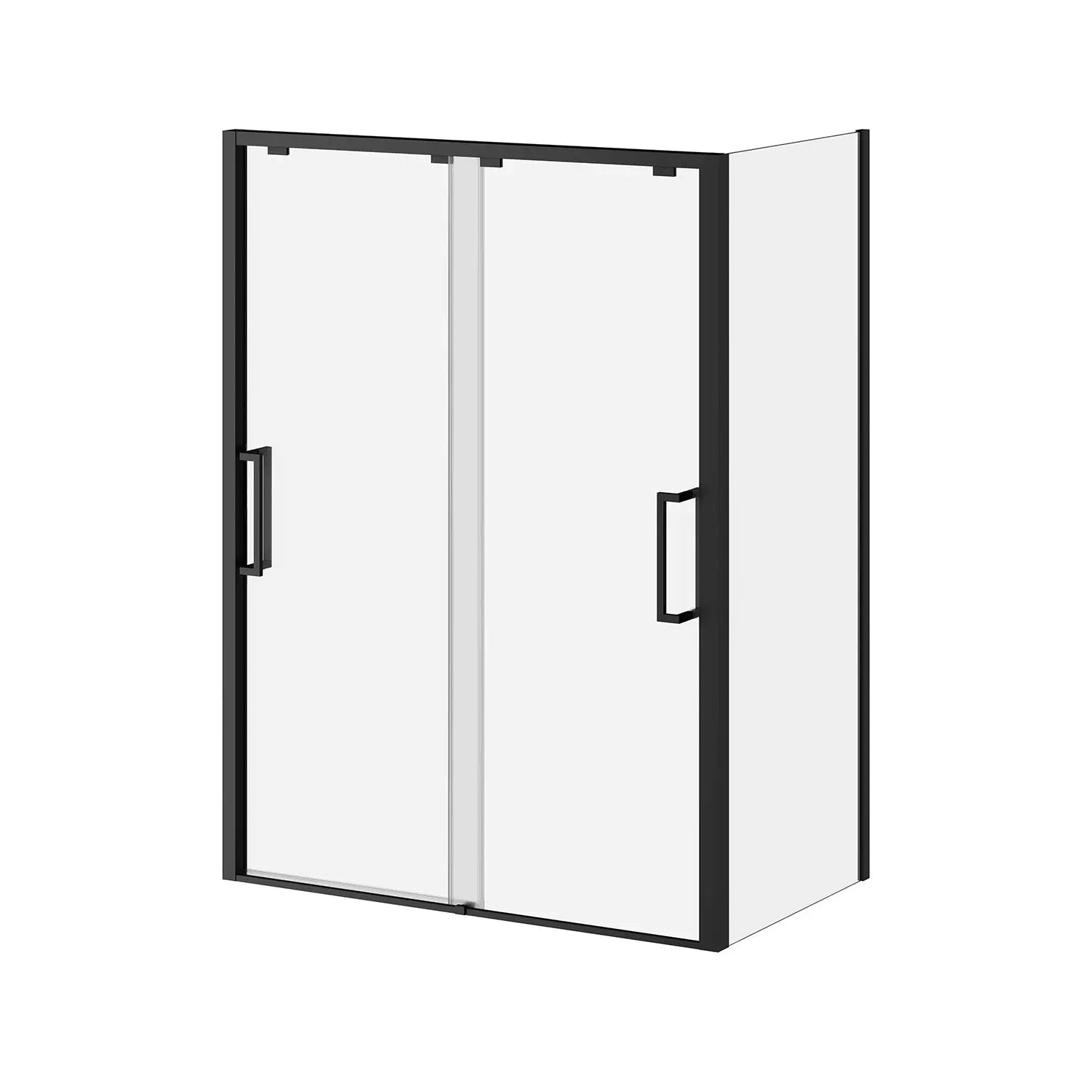 Kalia IKONIK Bypass36''x79'' Duraclean Glass Return Panel for Corner Installation (Reversible) Matte Black DR1953-160-003 - Plumbing Market