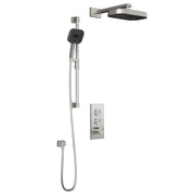 Kalia KAREO TB2 PREMIA : AQUATONIK T/P Push-Button Shower System with Wallarm Pure Nickel - Plumbing Market