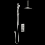Kalia KAREO TB2 (Valve Not Included) : AQUATONIK T/P Push-Button Shower System with Vertical Ceiling Arm Pure Nickel - Plumbing Market