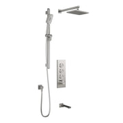 Kalia KAREO TB3 : AQUATONIK T/P Push-Button Shower System with Wallarm Pure Nickel - Plumbing Market