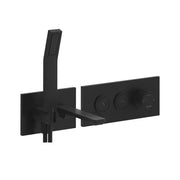 Kalia KAREO Wall-mount Tub Filler with Push-Button Valve - Matte black