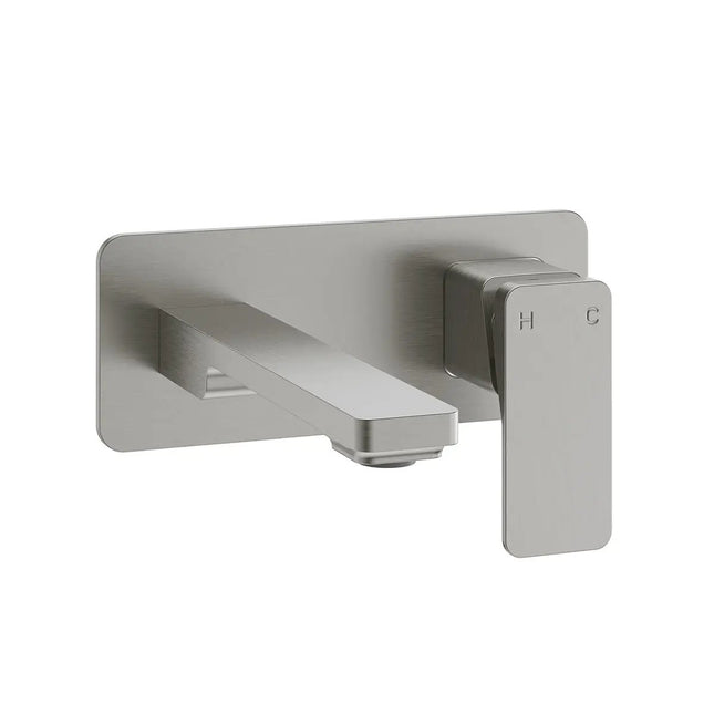 Kalia KAREO Wallmount Lavatory Faucet With Push Drain with Overflow Pure Nickel - Plumbing Market