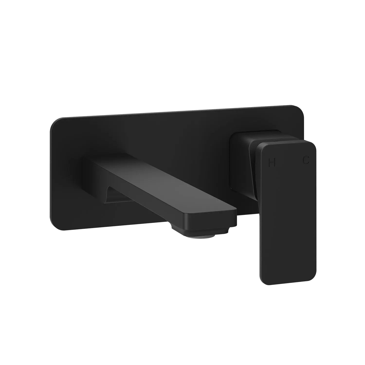 Kalia KAREOWallmount Lavatory Faucet Without Drain Matte Black BF1978-160 - Plumbing Market
