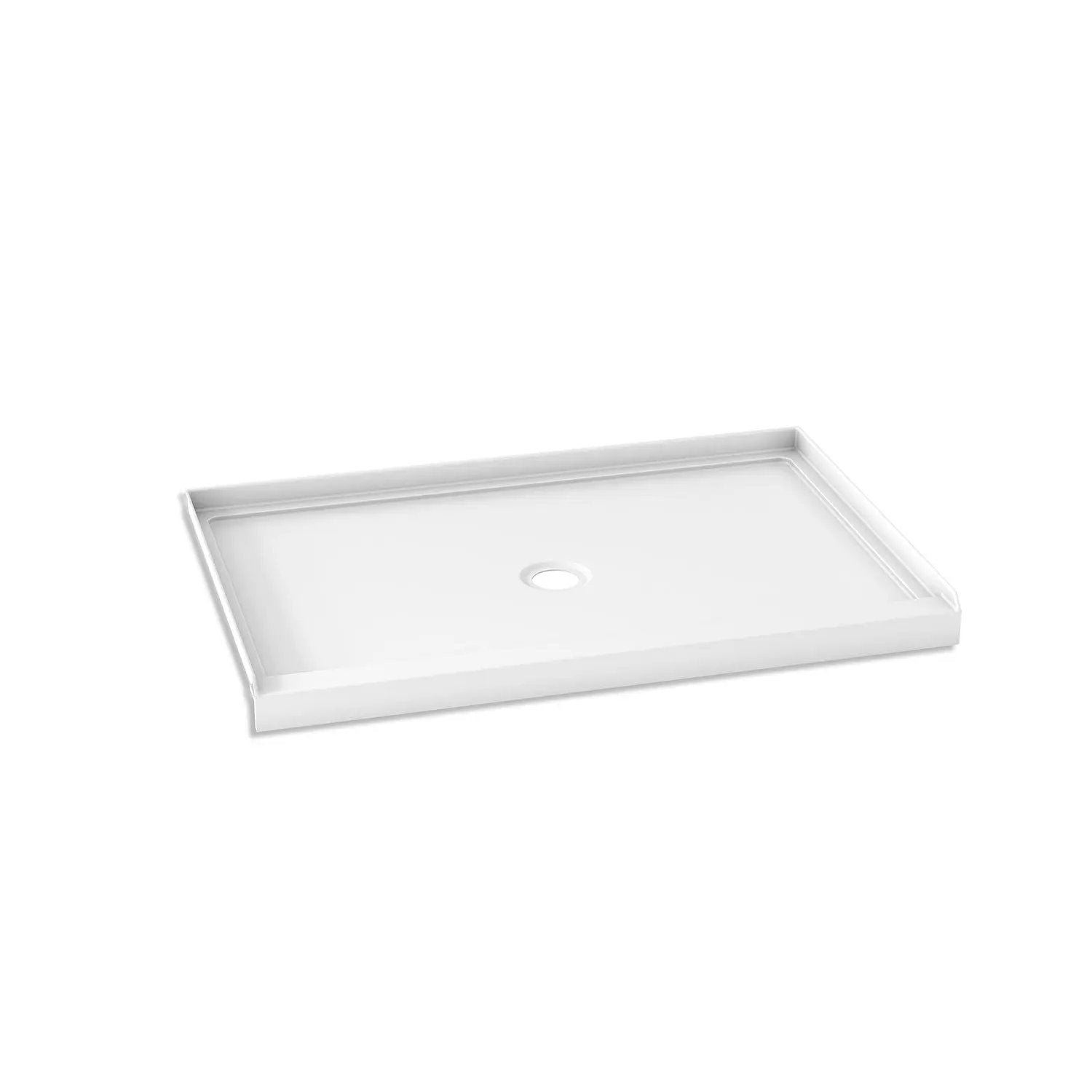Kalia KONCEPT 48x32  Rectangular Acrylic Shower Base 48x32 with Central Drain and Integrated Tiling Flanges on 3 Sides - Plumbing Market