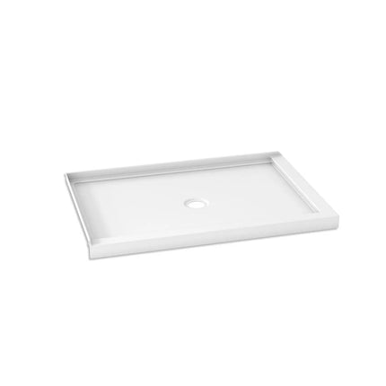 Kalia KONCEPT 48x32  Rectangular Acrylic Shower Base 48x32 with Central Drain and Left Integrated Tiling Flanges on 2 Sides - Plumbing Market