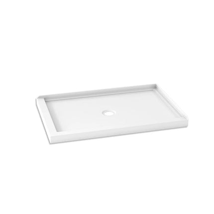 Kalia KONCEPT 48x32  Rectangular Acrylic Shower Base 48x32 with Central Drain and Right Integrated Tiling Flanges on 2 Sides - Plumbing Market