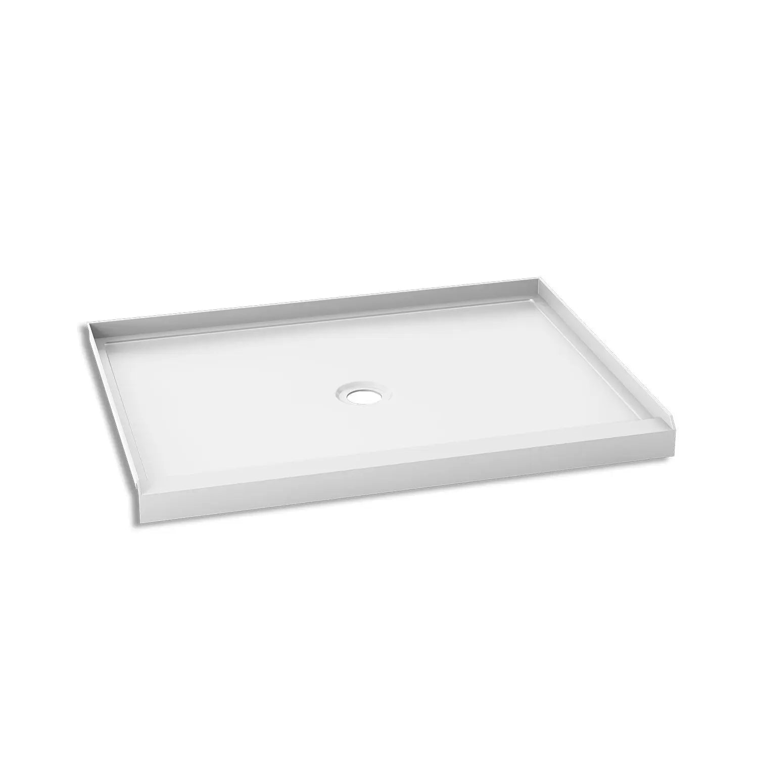 Kalia KONCEPT 48x36  Rectangular Acrylic Shower Base 48x36 with Central Drain and Integrated Tiling Flanges on 3 Sides BW1279-240 - Plumbing Market