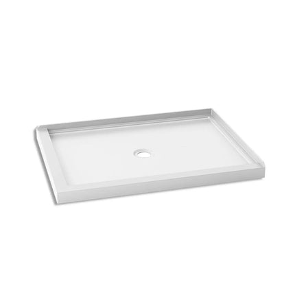 Kalia KONCEPT 48x36  Rectangular Acrylic Shower Base 48x36 with Central Drain and Right Integrated Tiling Flange on 2 Sides BW1280-240 - Plumbing Market