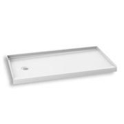 Kalia KONCEPT 60x30  Rectangular Acrylic Shower Base 60x30 with Left Drain and Integrated Tiling Flanges on 3 Sides BW1457-240 - Plumbing Market