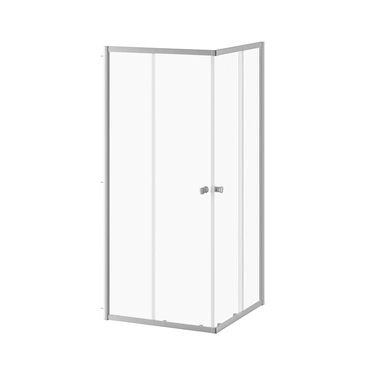 Kalia KONTACT Corner Sliding Shower Door 36''x36''x74'' Chrome Clear Glass DR1474-110-000 - Plumbing Market
